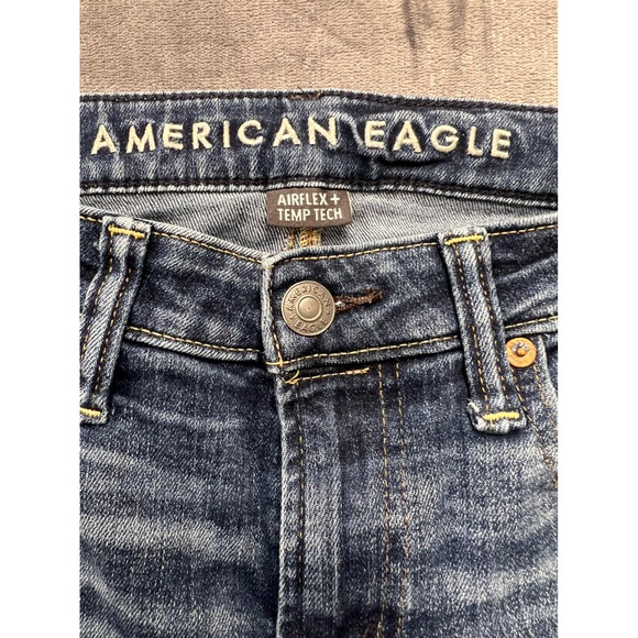 American Eagle Airflex+ Temp Tech Slim Jeans Mens 30x32 Blue Medium Wash Stretch - Picture 6 of 8